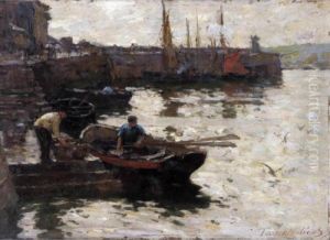 Harbour Scene by Terrick John Williams