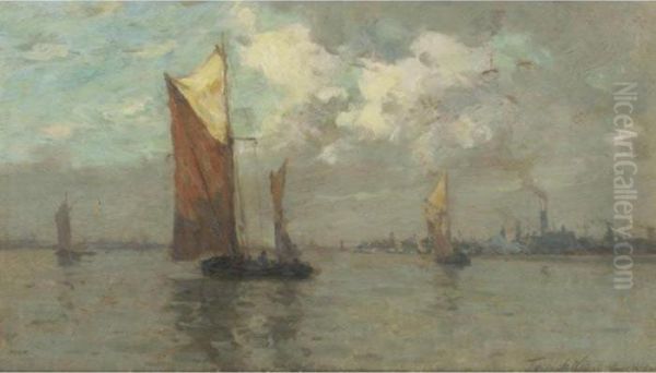 Twilight Ships With Town Beyond - view 1