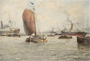 Harbour Scene by Terrick John Williams
