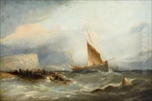 Myrsky Guernseyn Rannikolla.