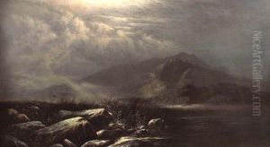 Moonlit Welsh Lakeland Scene