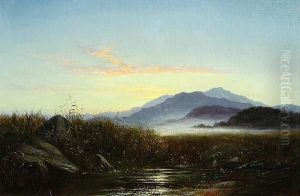 Mountainous Landscape At Sunrise