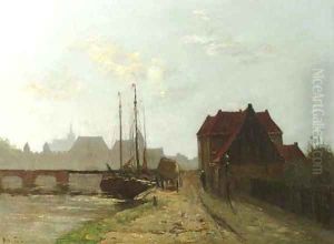 Aan de Koppel te Amersfoort by Hendrik Otto Van Thol