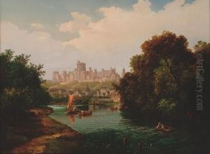 Windsor Castle From The Eton Bank Of The Thames