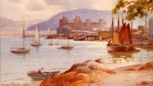 Welsh Coastal View With Figures