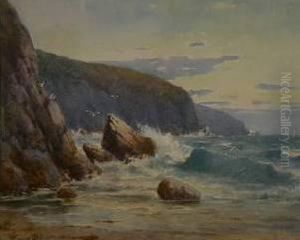Stormy North Wales Coastal Scene by Warren Williams