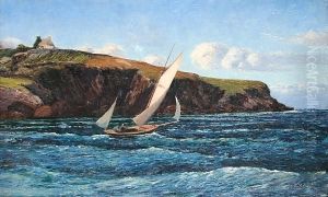 Sailing Yacht Off A Welsh Headland
