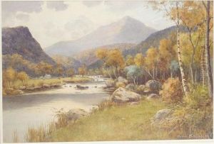 River Conway With A Cottage And Cattle Grazing In The Distance by Warren Williams