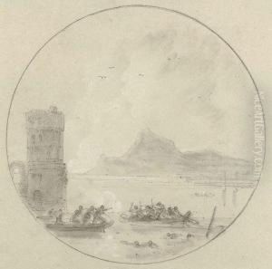 A Skirmish In Rowing-boats In The Bay Of Baiae A Skirmish In Rowing-boats In The Bay Of Baiae