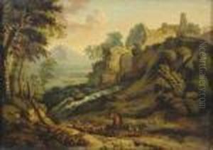 Driving Goats In An Italianate Landscape by Richard Wilson