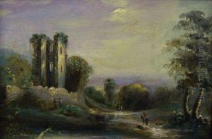 Igures Before A Ruined Abbey