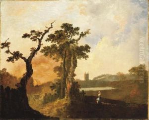 A View Of Oxford With Magdalen College In The Distance by Richard Wilson
