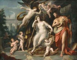 Hercules and Omphale by Johann Heinrich The Elder Tischbein