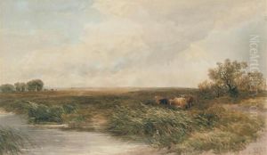 Cows Grazing By A Stream by Edmund Morison Wimperis