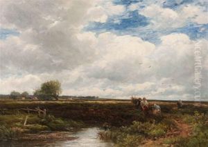 Faggot Gatherers In An Extensive Landscape by Edmund Morison Wimperis