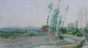 Gate Of A Vinyard Near Florence