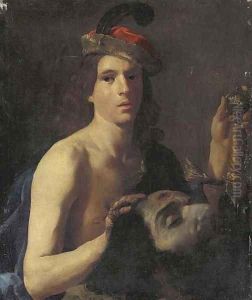David with the head of Goliath by Nicolas Tournier