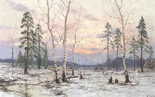 Birches in a Snowy Landscape - view 1