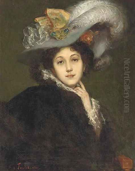 Elegante au chapeau - view 1
