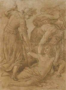 An allegory of Time and Prudence revealing Truth by Alessandro Turchi (Orbetto)