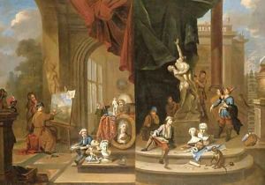 An allegory of painting and sculpture by Gerard Thomas