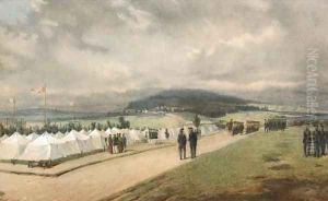 Military Review and Encampment by Franz Teichel