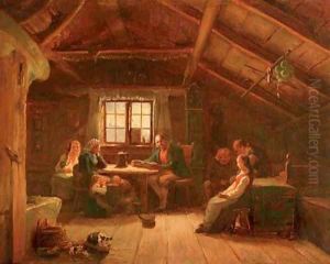 Reading from the story book by Adolphe Tidemand