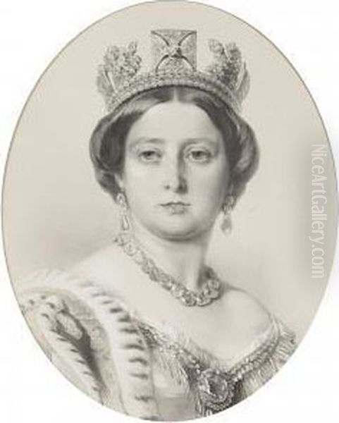 Queen Victoria In Her Robes Of State - view 1