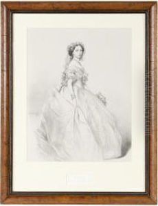 Full Length Portrait Of Princess Alice by Franz Xavier Winterhalter