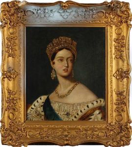 Portrait Of Queen Victoria by Franz Xavier Winterhalter