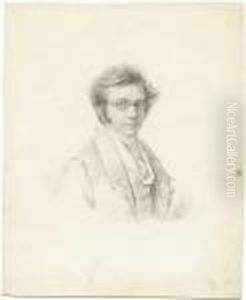 Bildnis Eines Jungen Mannes Mit Augenglasern by Franz Xavier Winterhalter