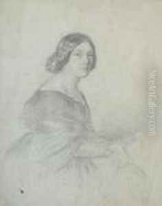 Portrait D'une Femme A La Tresse by Franz Xavier Winterhalter
