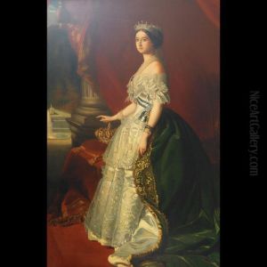 Portrait Of The Empress Eugenie by Franz Xavier Winterhalter