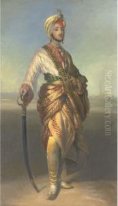 Portrait Of The Maharajah Duleep Singh by Franz Xavier Winterhalter