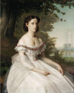 Portrait Of A Lady by Franz Xavier Winterhalter