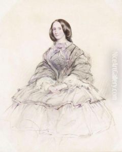 Portrait Of A Lady Said To Be Victoria Adelaide Marie-louise by Franz Xavier Winterhalter