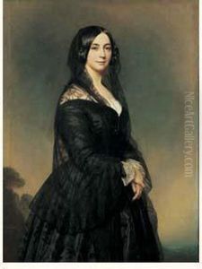 Portrait De Femme by Franz Xavier Winterhalter