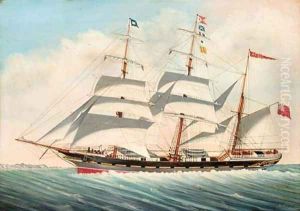 The Ariel of Liverpool in coastal waters by Robert Taylor