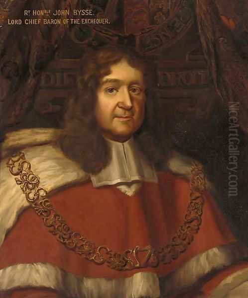Portrait of the Rt. Hon. John Bysse, Lord Chief Baron of the Exchequer, bust-length, in robes - view 1