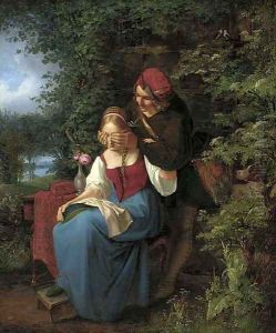 The mystery suitor by Friedrich Tischbein