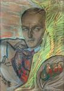 Portret Mezczyzny by Stanislaw Ignacy Witkiewicz (Witkacy)
