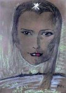 Portret Marii Kaminskiej, Marzec 1936 by Stanislaw Ignacy Witkiewicz (Witkacy)