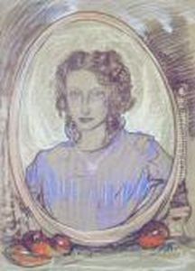 Portret Kobiety (w Lustrze), Ok. 1938 R. by Stanislaw Ignacy Witkiewicz (Witkacy)