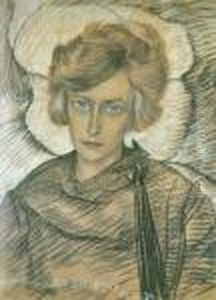 Portret Janiny Skibinskiej by Stanislaw Ignacy Witkiewicz (Witkacy)