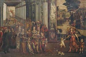 Portrait of Jacob Trapp VII and his family by School Of The Tyrol