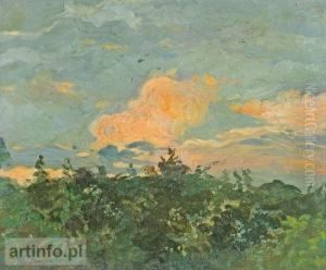 Pejzaz Z Oblokami by Wincenty Wodzinowski