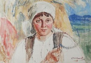 Zniwiarka by Wincenty Wodzinowski