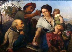 Nice Peasant Giving Alms