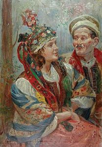 Para W Strojach Ludowych by Wincenty Wodzinowski
