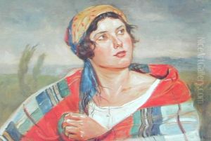 Wiejska Dziewczyna by Wincenty Wodzinowski